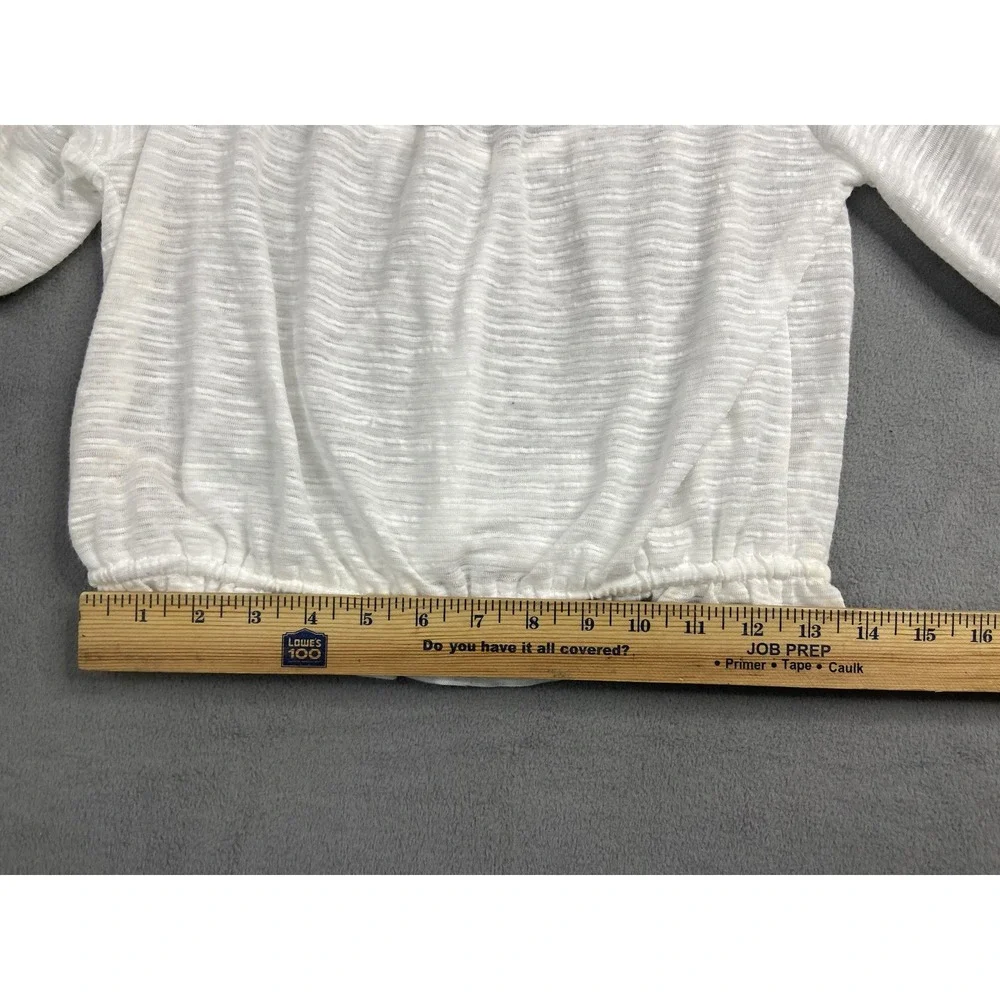 Free People Top Small White‎ Sun Valley Boho Peasant Ruffle Coquette Festival
